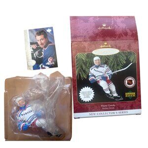 Hallmark Wayne Gretzky Ornament NHL Rangers New Collectors Series w Trading Card